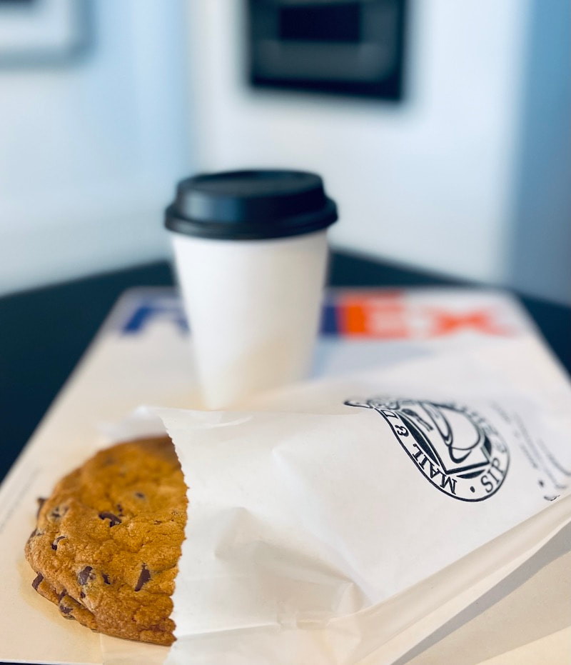 sip and ship greenwood coffee and cookie