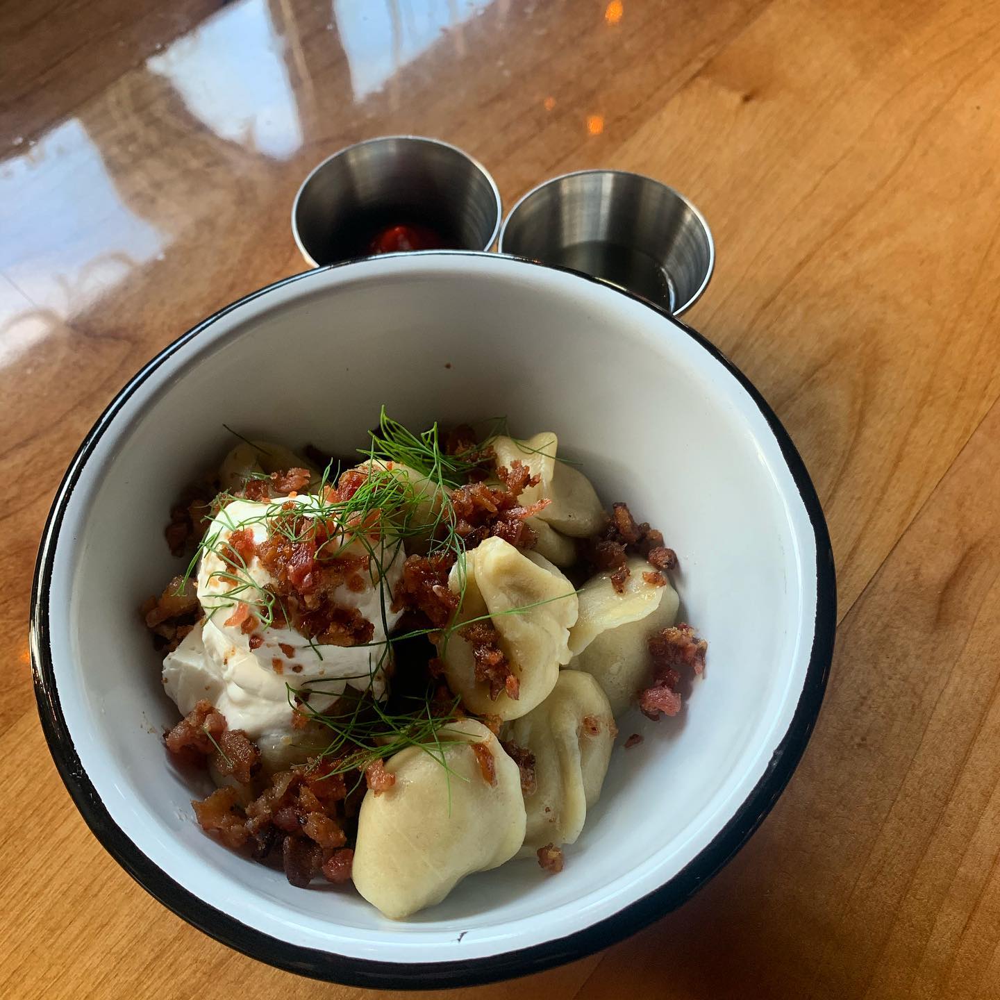 Dumplings in a bowl.