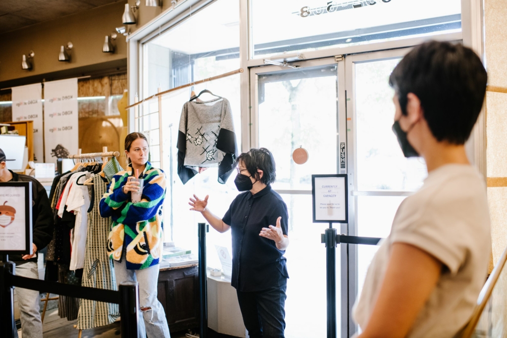 Located in Seattle's Chinatown-International District, KOBO Shop & Gallery, owner Bino Chiong-Bisbee, and OL Reign player Lauren Barnes.