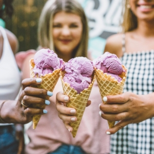 Ice cream cones from Bliss Small Batch Creamery