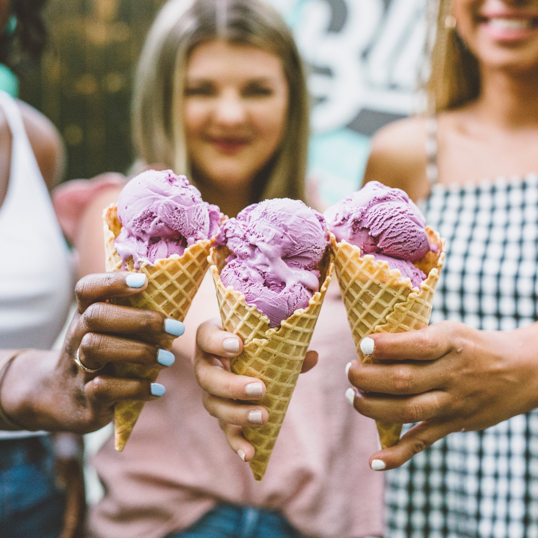 Ice cream cones from Bliss Small Batch Creamery