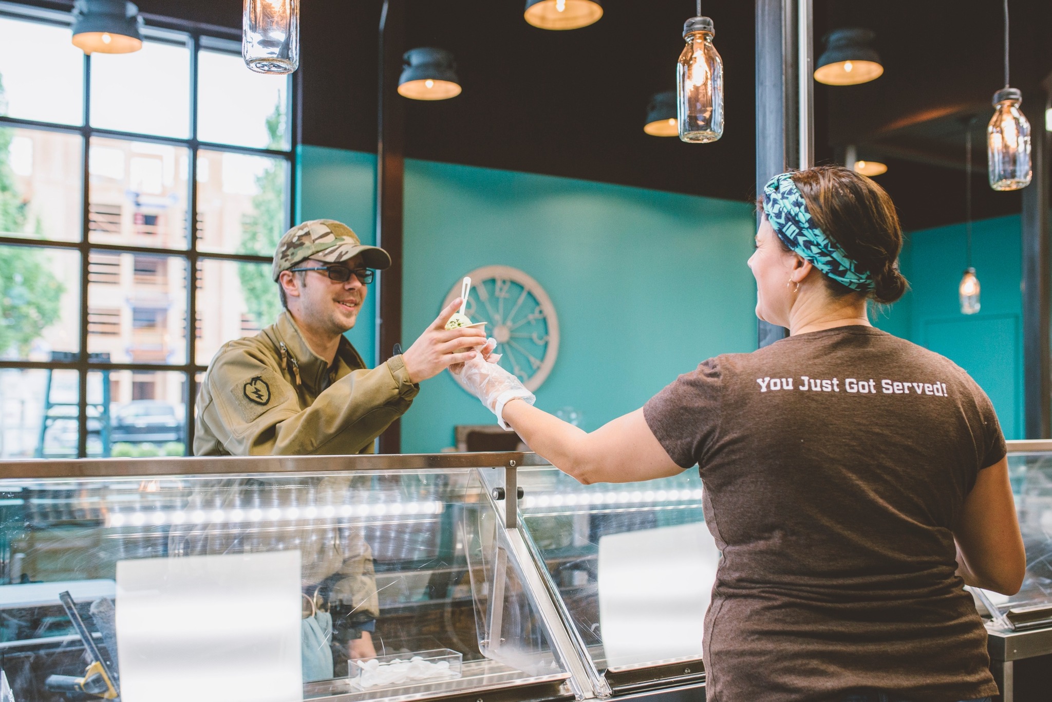 The ice cream counter at Bliss Small Batch Creamery