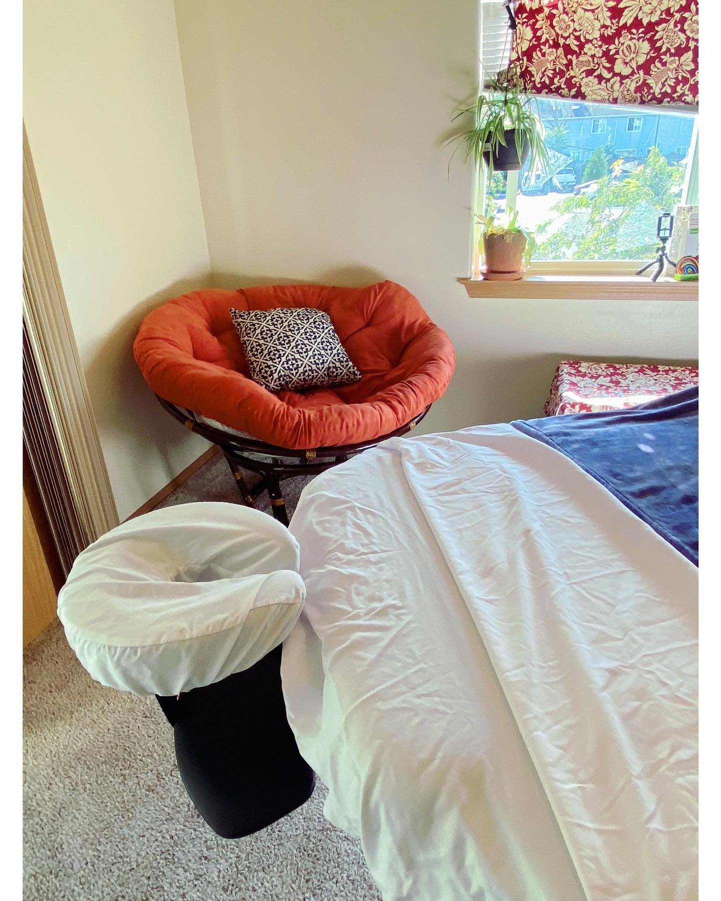 The massage room at Akasha Massage