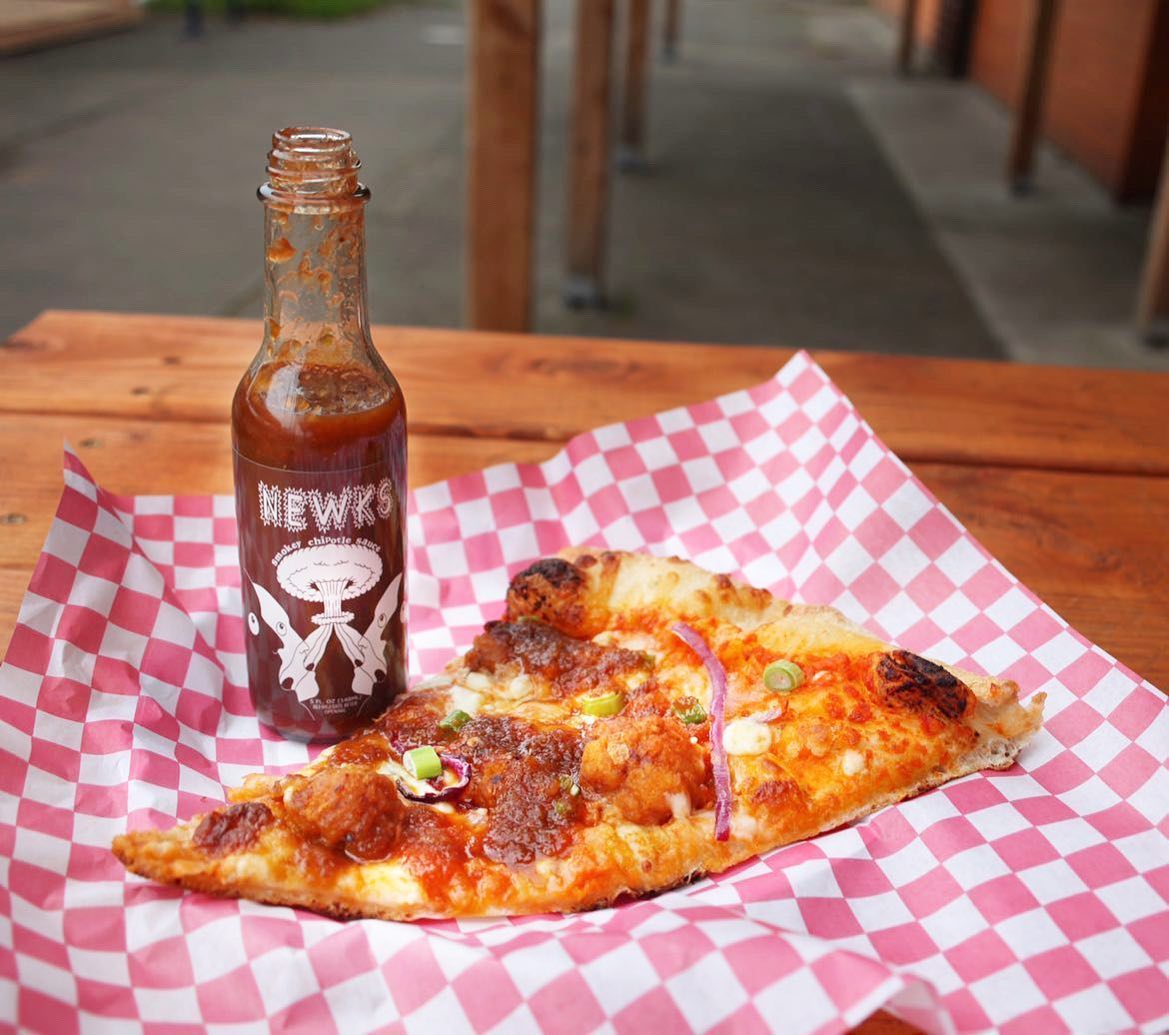 A slice of pizza from Atlas Pizza