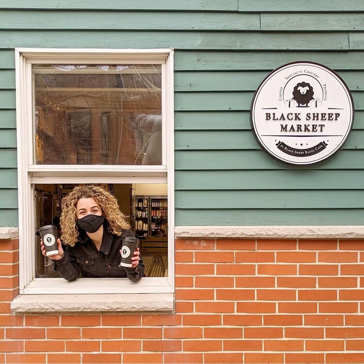 The outside of Black Sheep Market