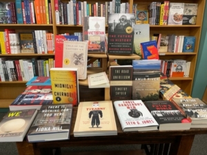 A display at Broadway Books