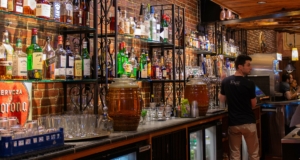 The bar at Felipe's Taqueria