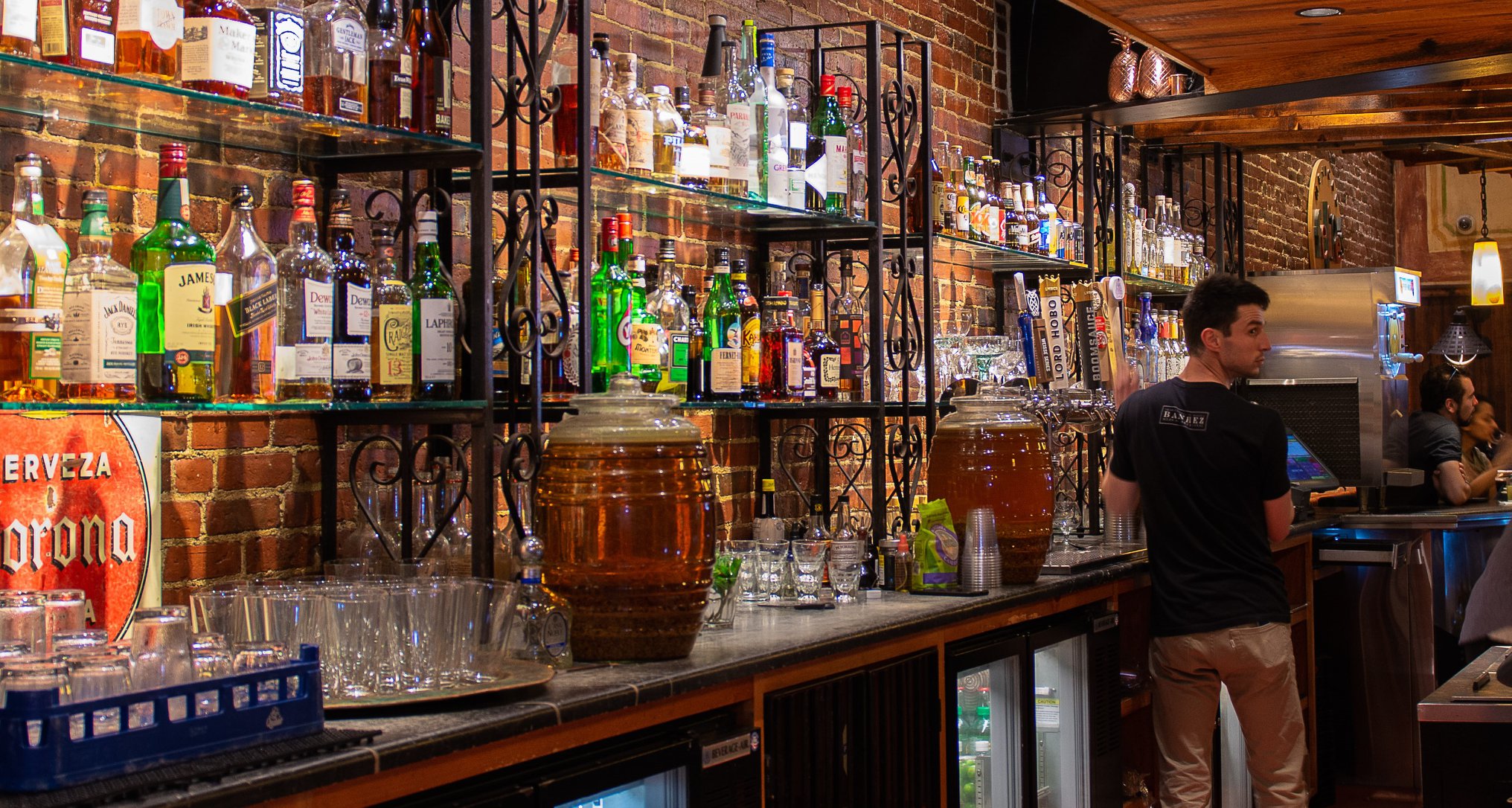 The bar at Felipe's Taqueria