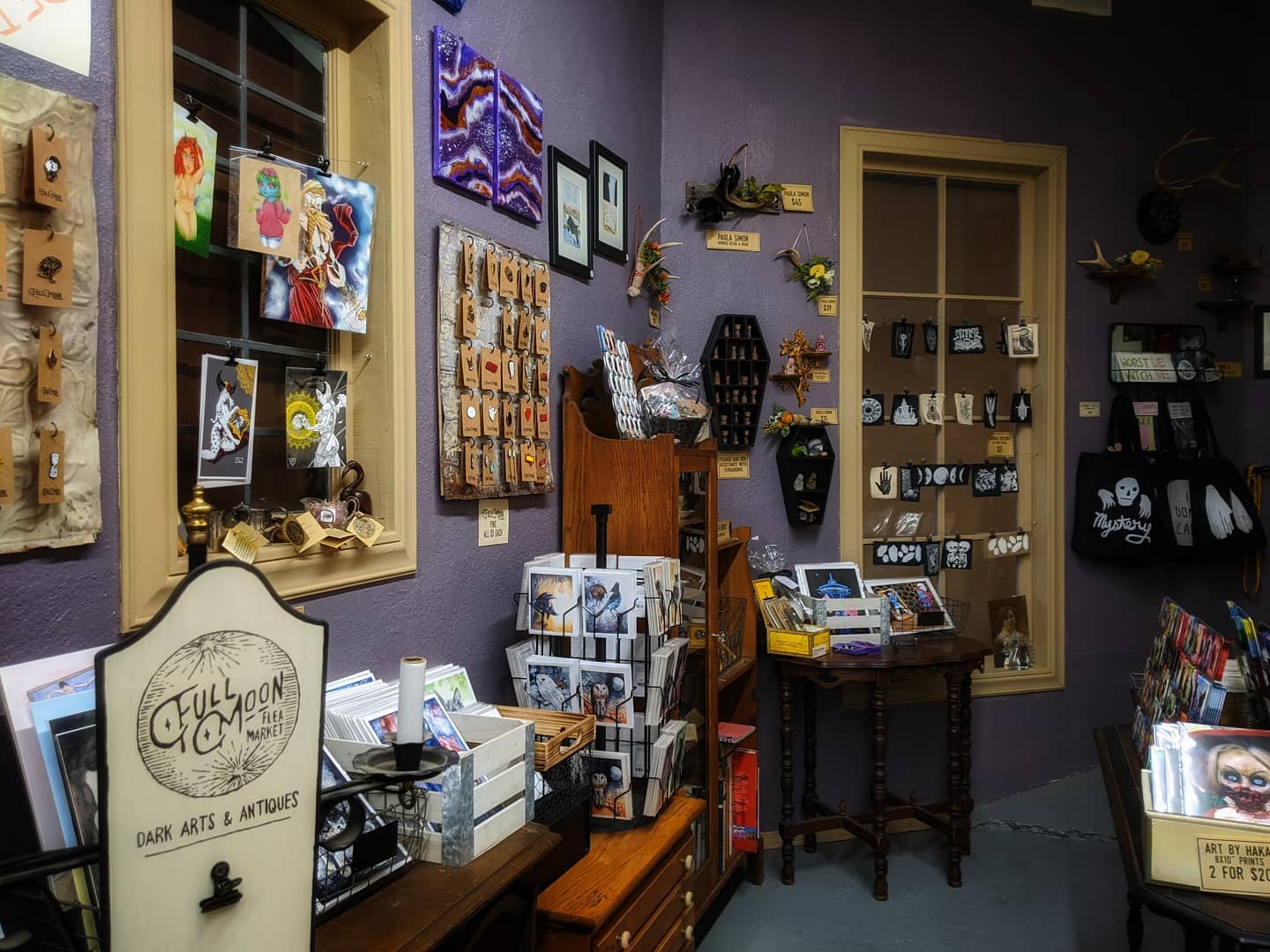 The interior of Full Moon Flea Market