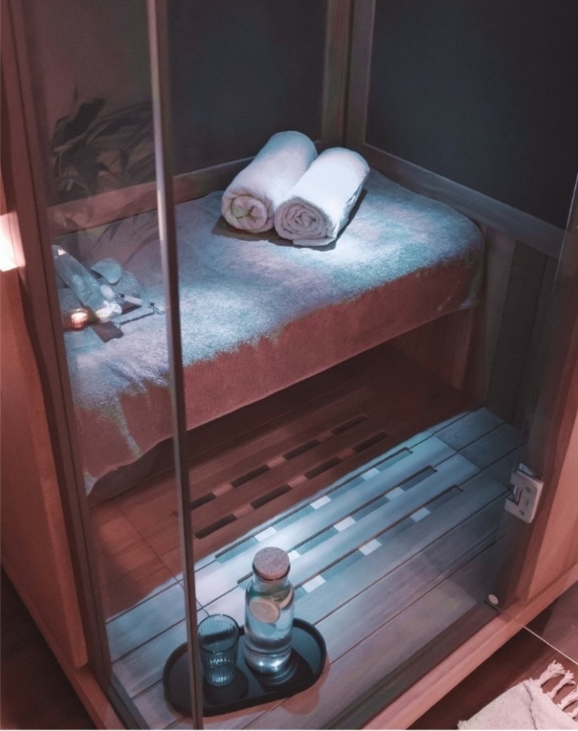 The sauna at Serenity Spa