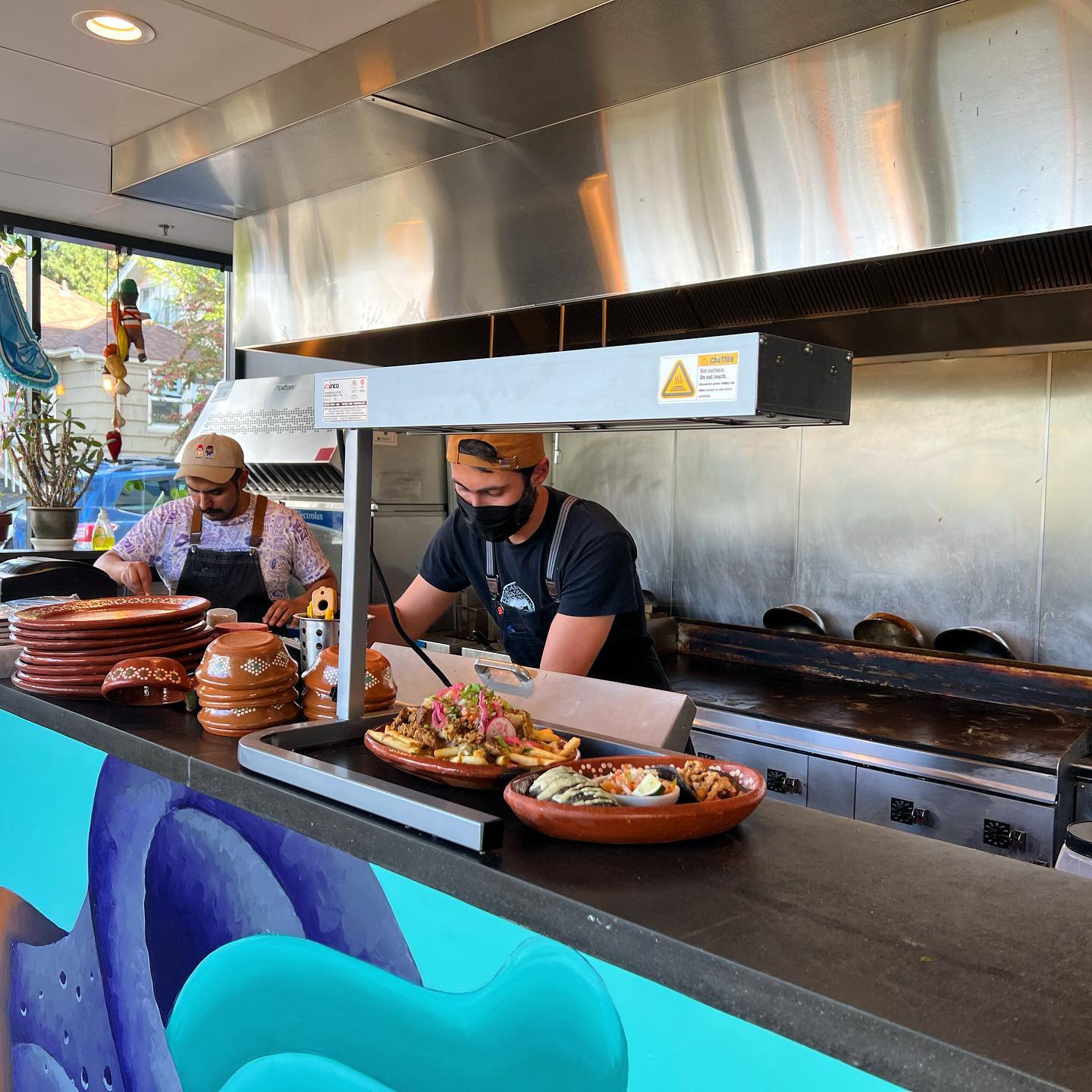 Food being prepared