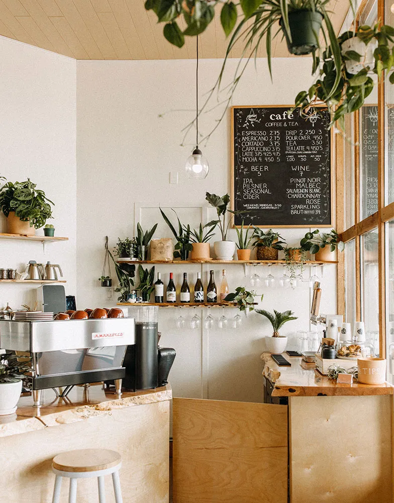 Interior of cafe