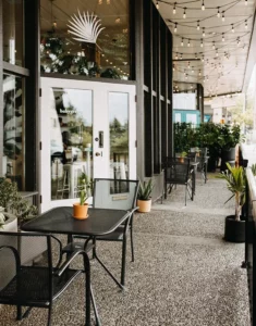 Exterior of cafe