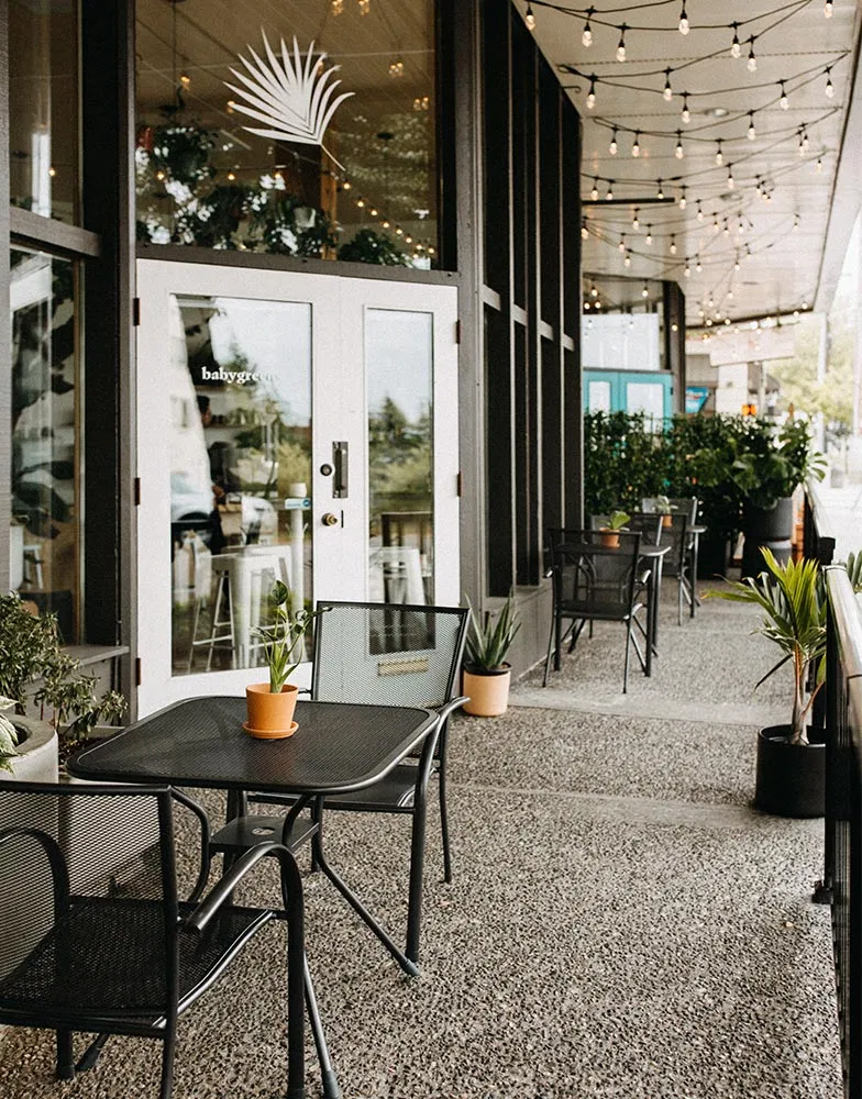 Exterior of cafe