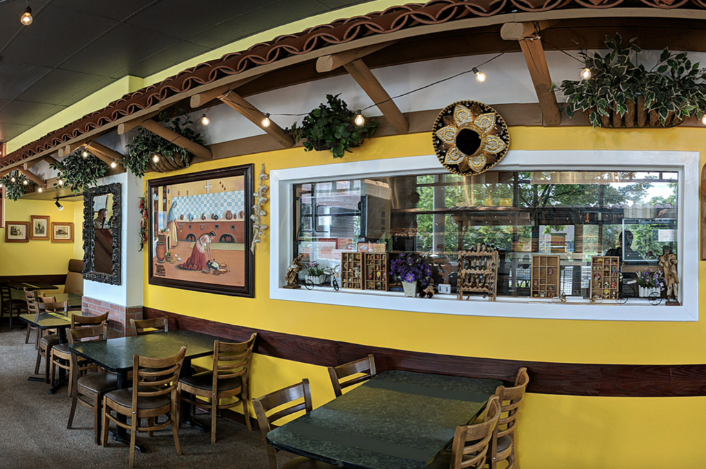 Interior of restaurant