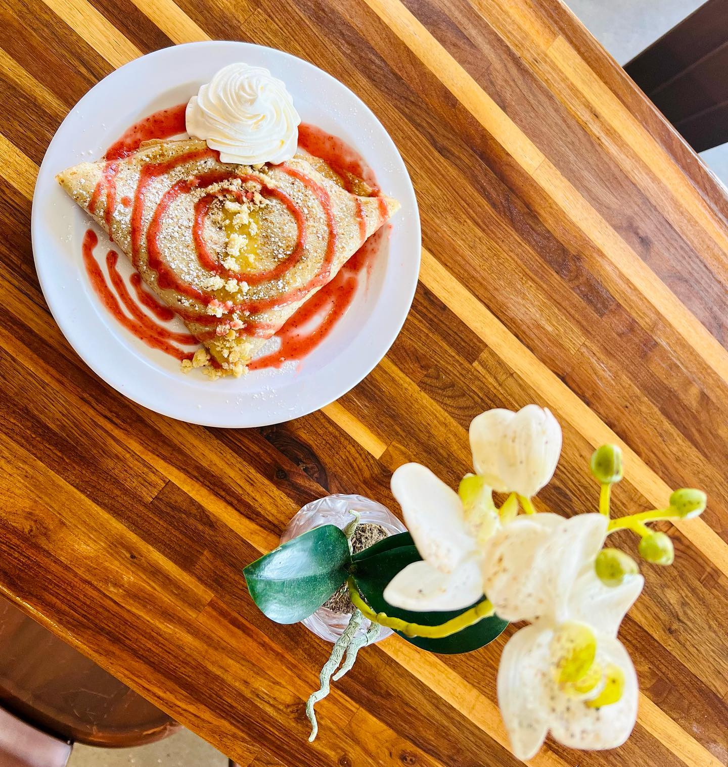 A plate of crepes from Crepe Crazy