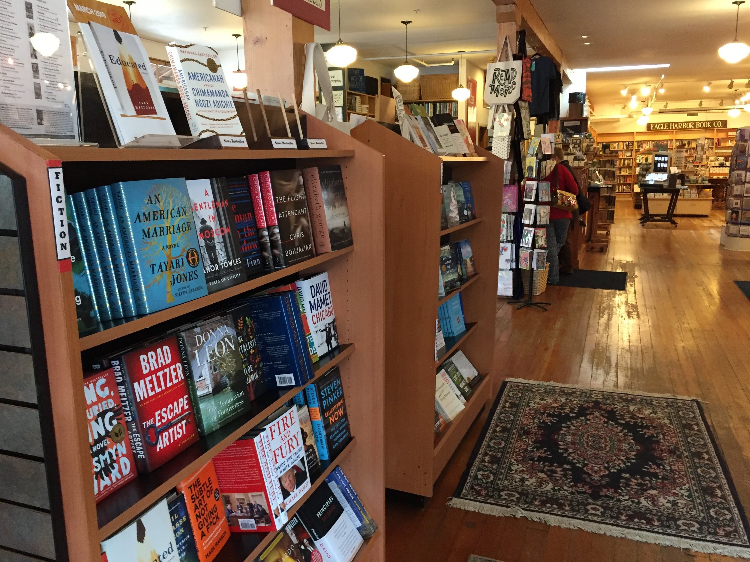 Interior of bookstore