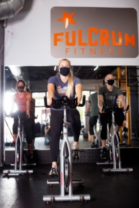 A cycling class at Fulcrum Fitness