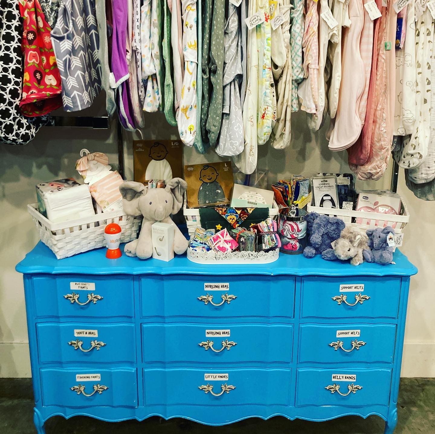 Interior of store and clothes for purchase