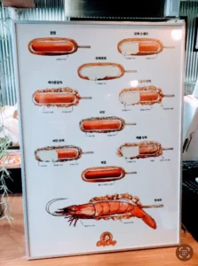 Menu options at restaurant