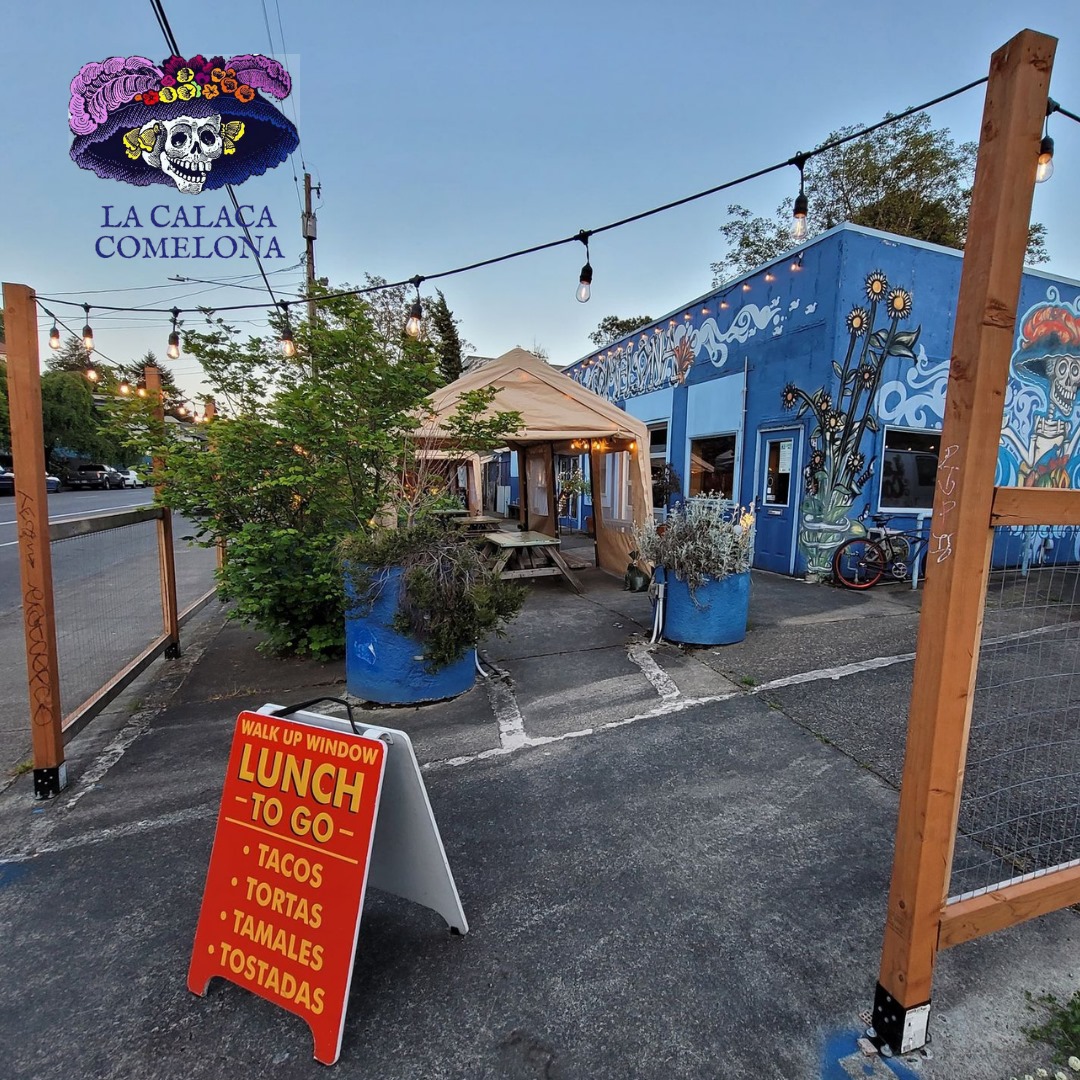 Exterior of restaurant and outdoor seating