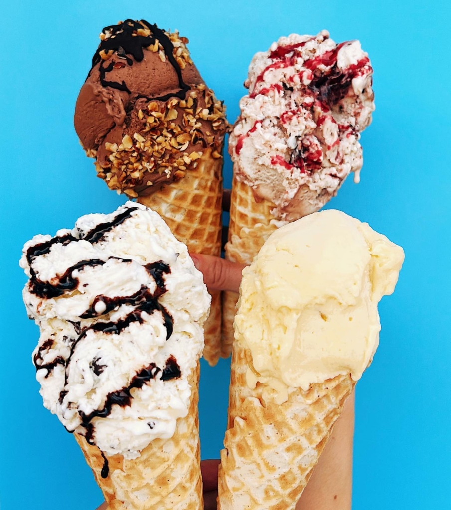 Ice cream cones from Nutty Squirrel Gelato