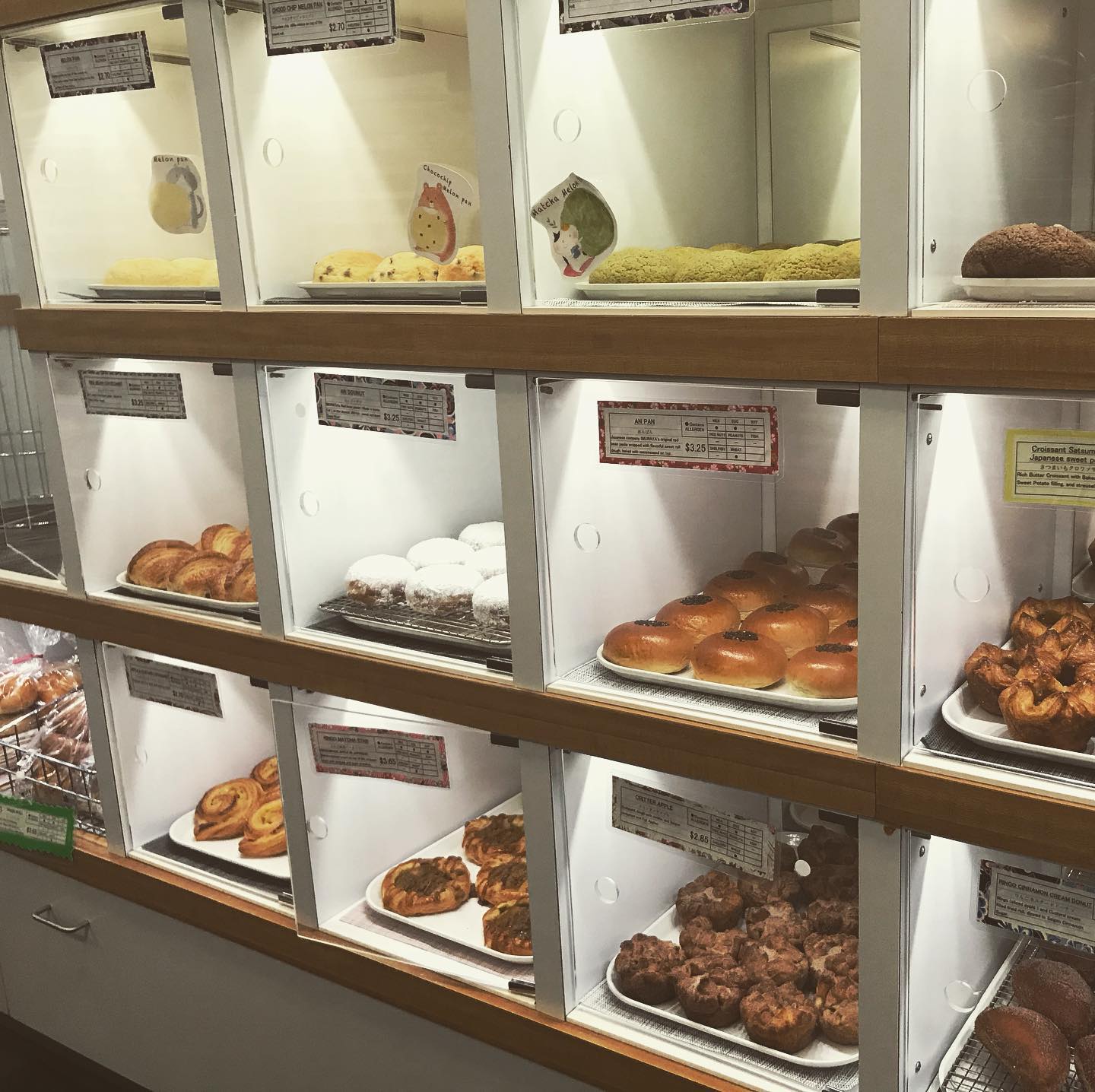 Pastries on display