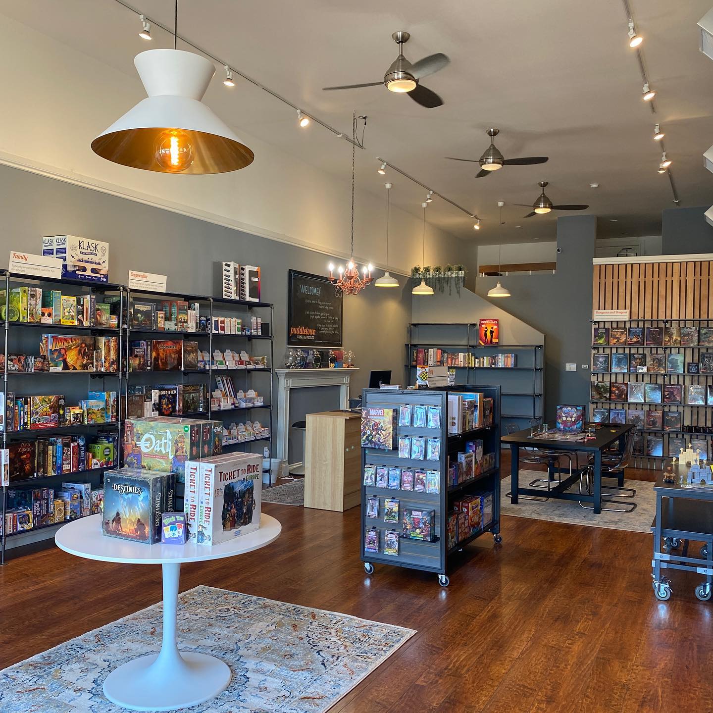Interior of store with games for sale