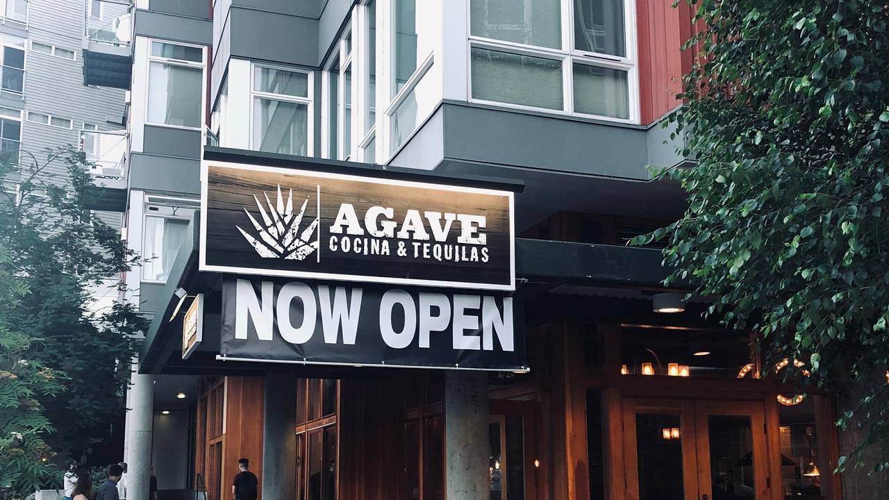 Exterior of restaurant and signage
