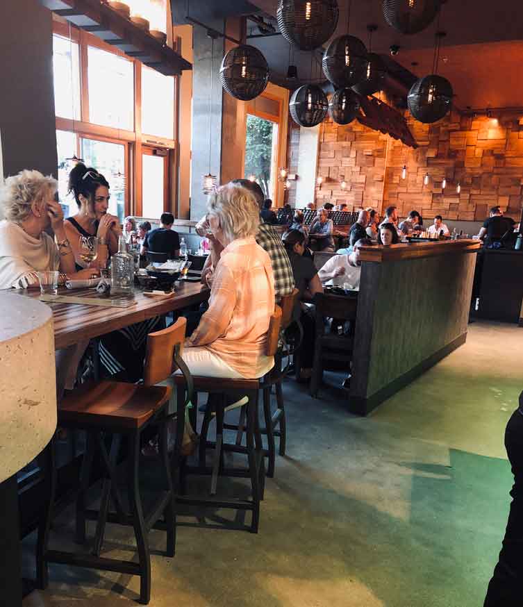 Interior of restaurant