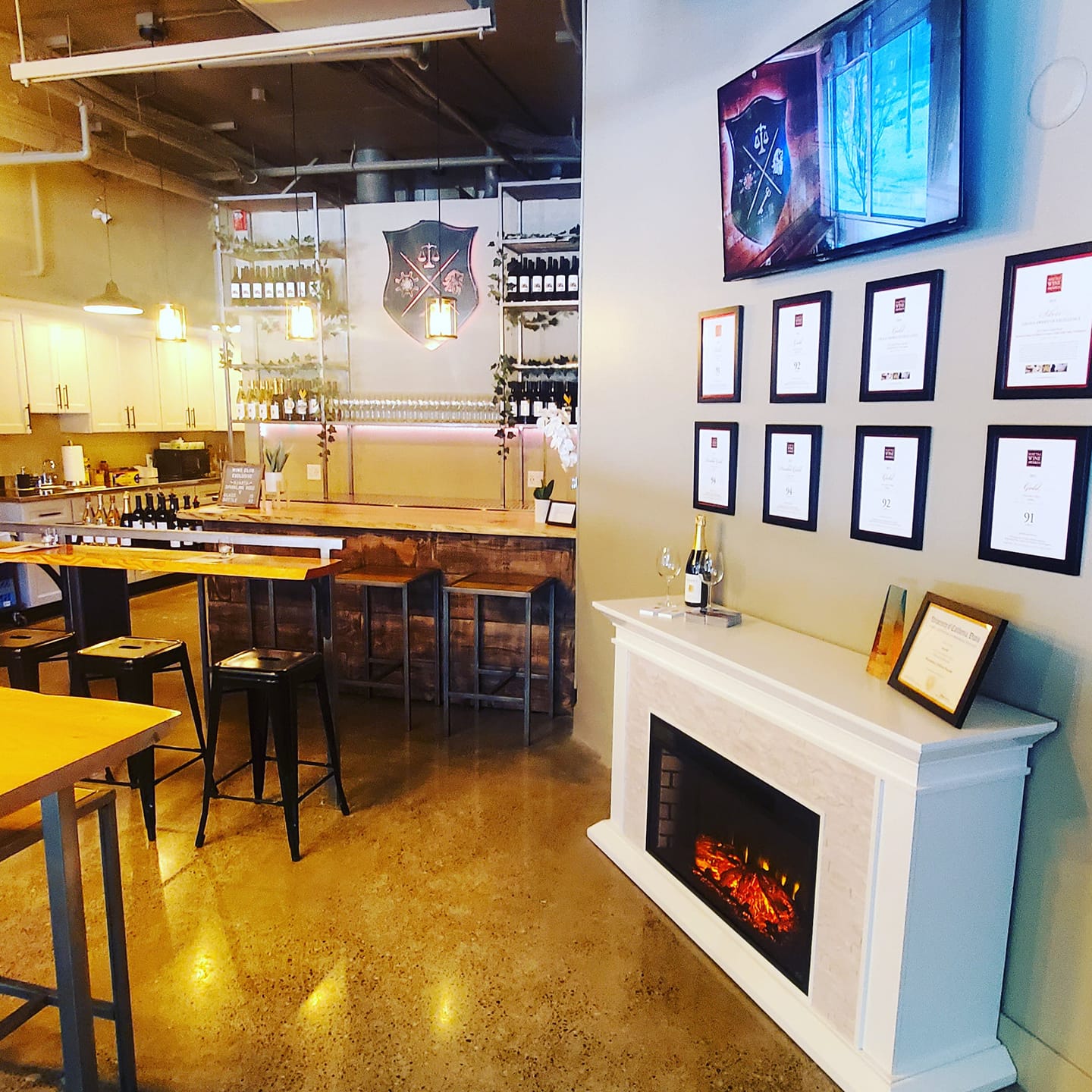 Interior of tasting room