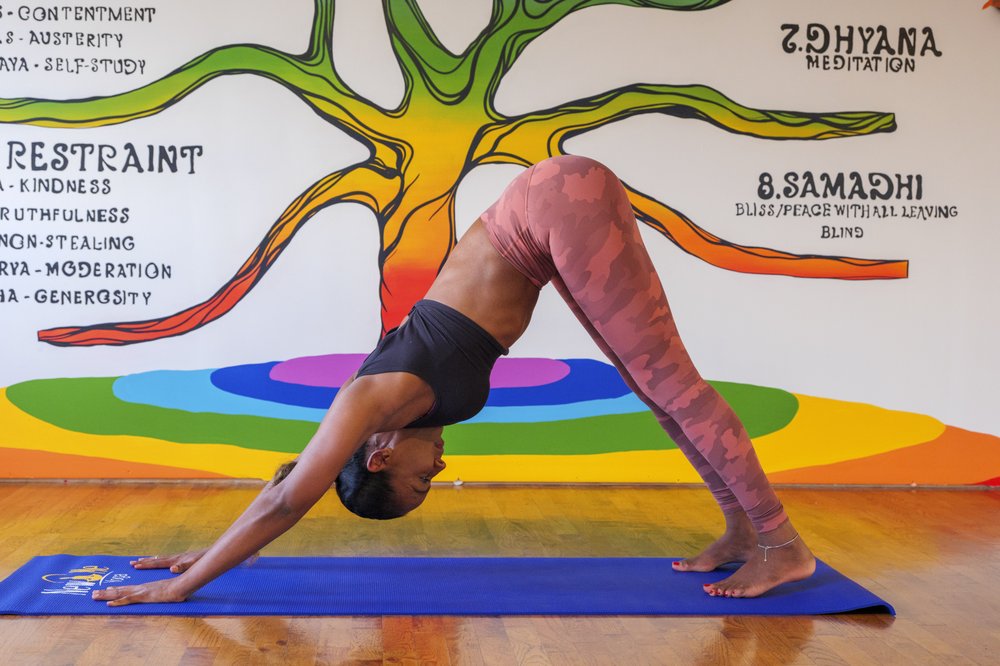 Interior of yoga studio