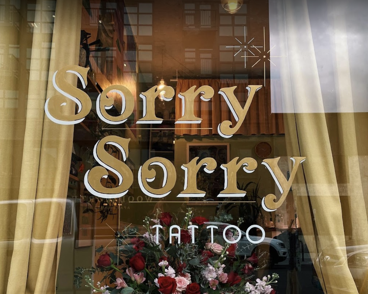 Exterior of tattoo parlor