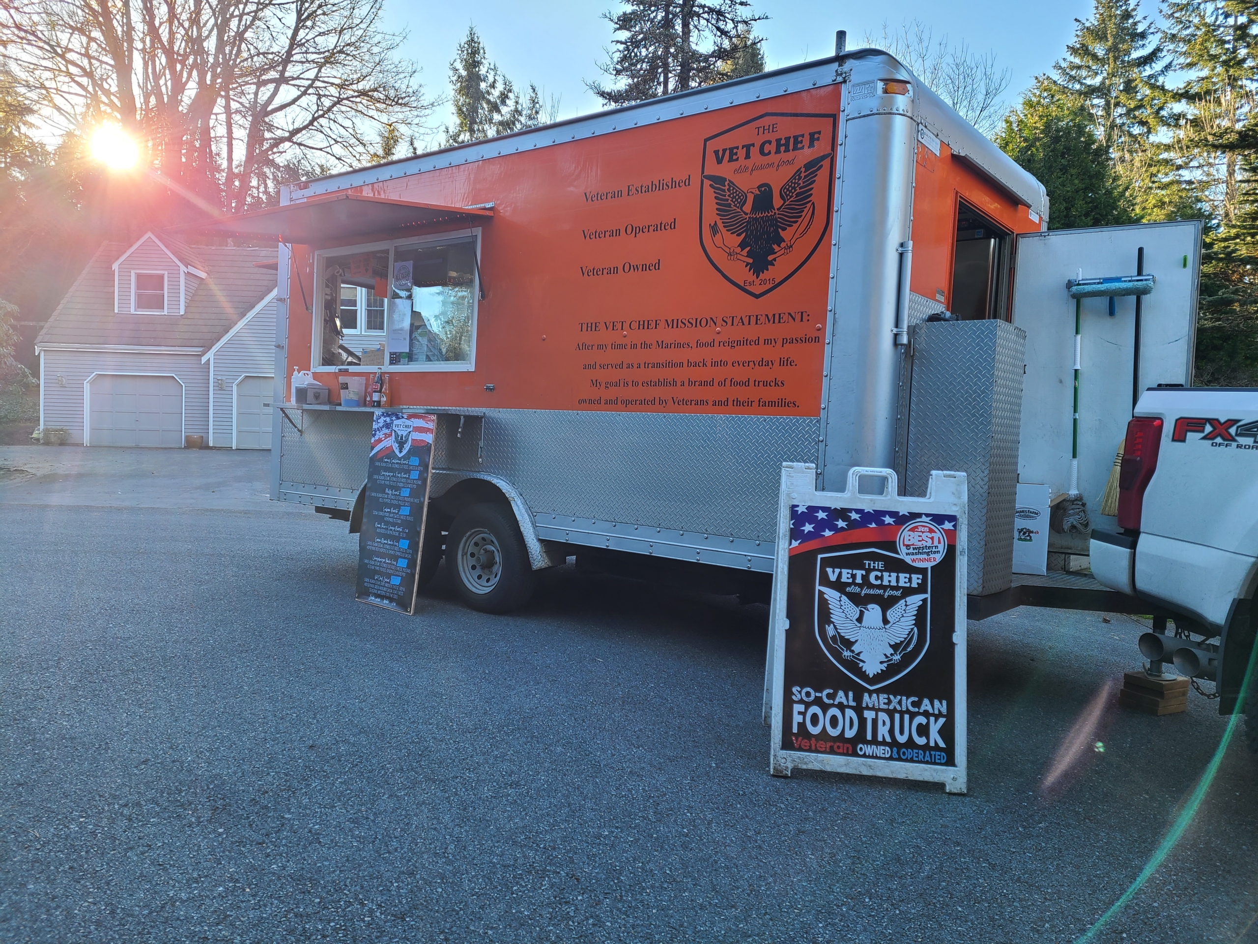 Exterior of food truck