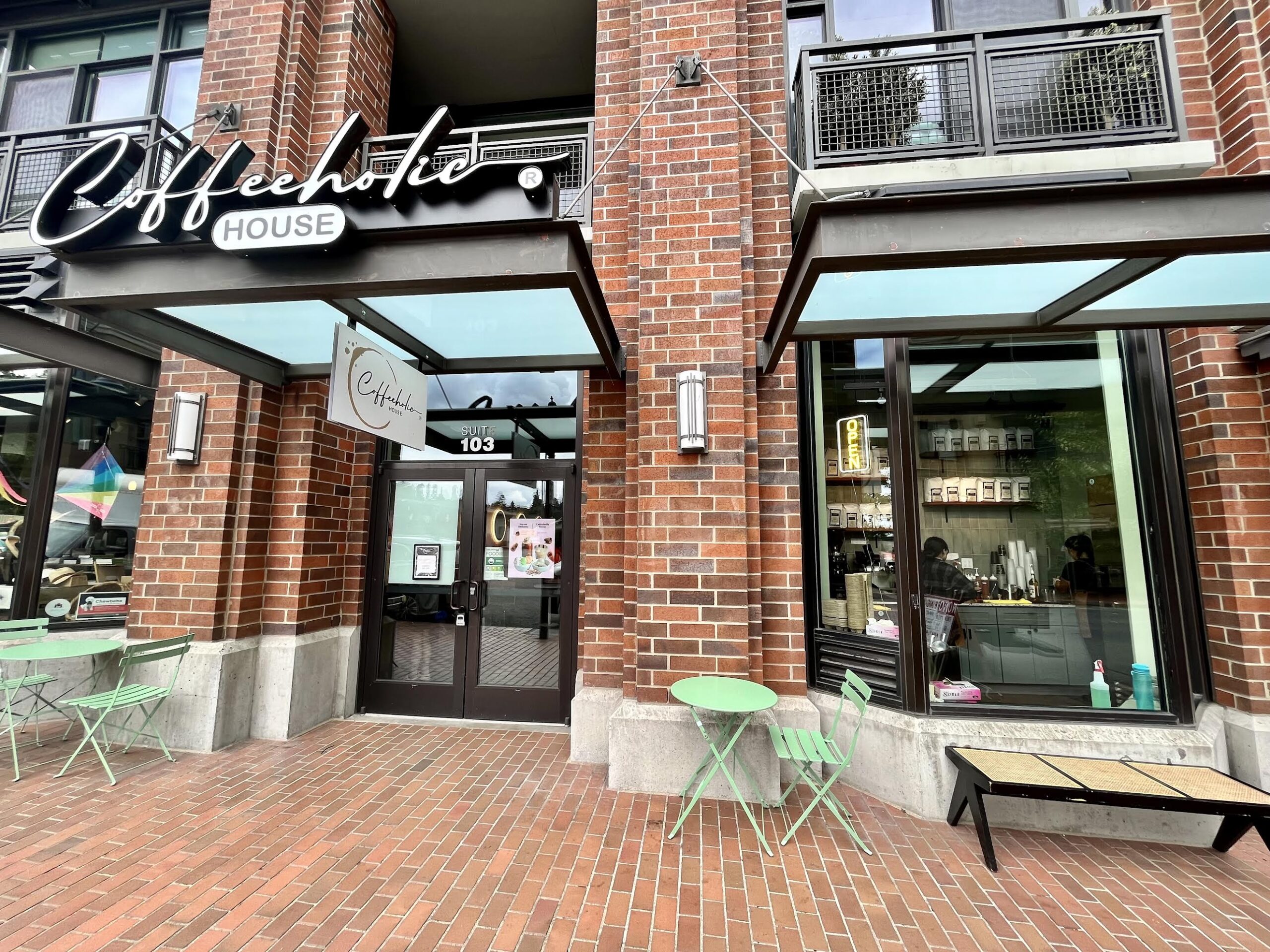 Coffeeholic House storefront, photo credit Downtown Bellevue