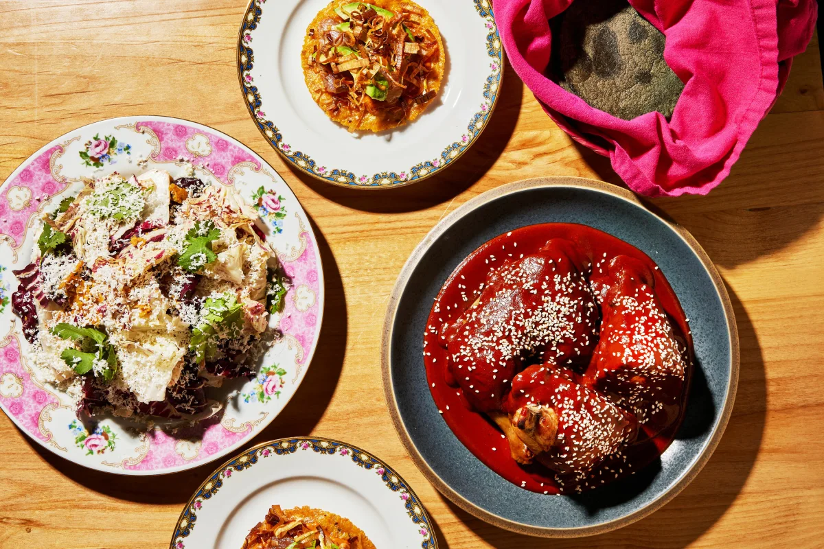 a colorful variety of dishes at Pancita