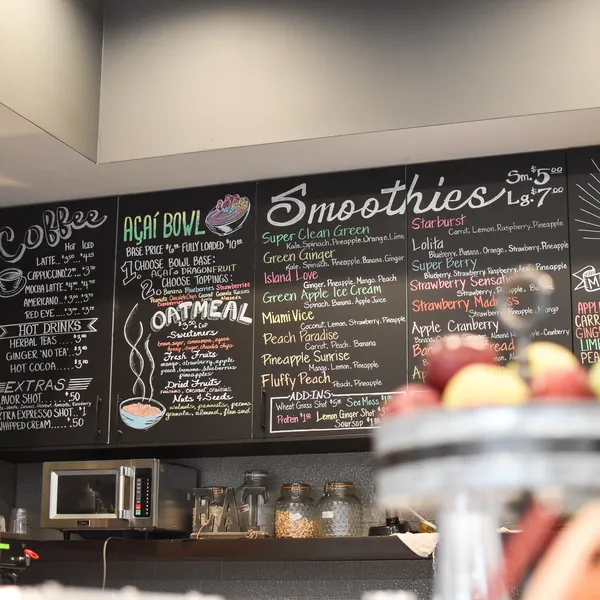 Sweet Treat Hut menu board