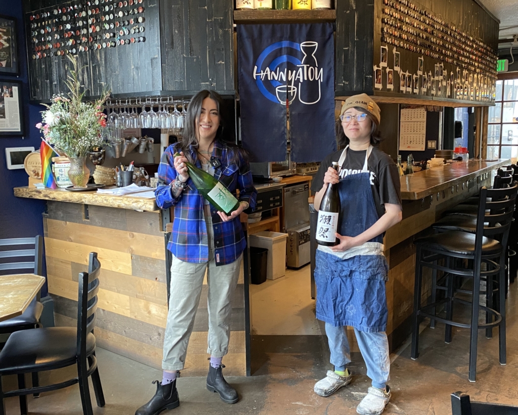 Hannyatou Chef Mutsuko Soma (right) and bartender, Kelsey (left)