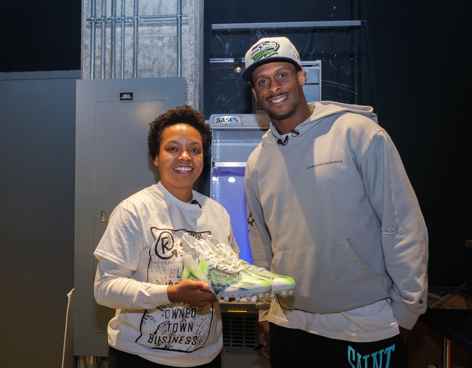 Takiyah Ward with Geno Smith